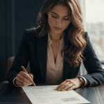 contrat non signé et pôle emploi, femme bureau