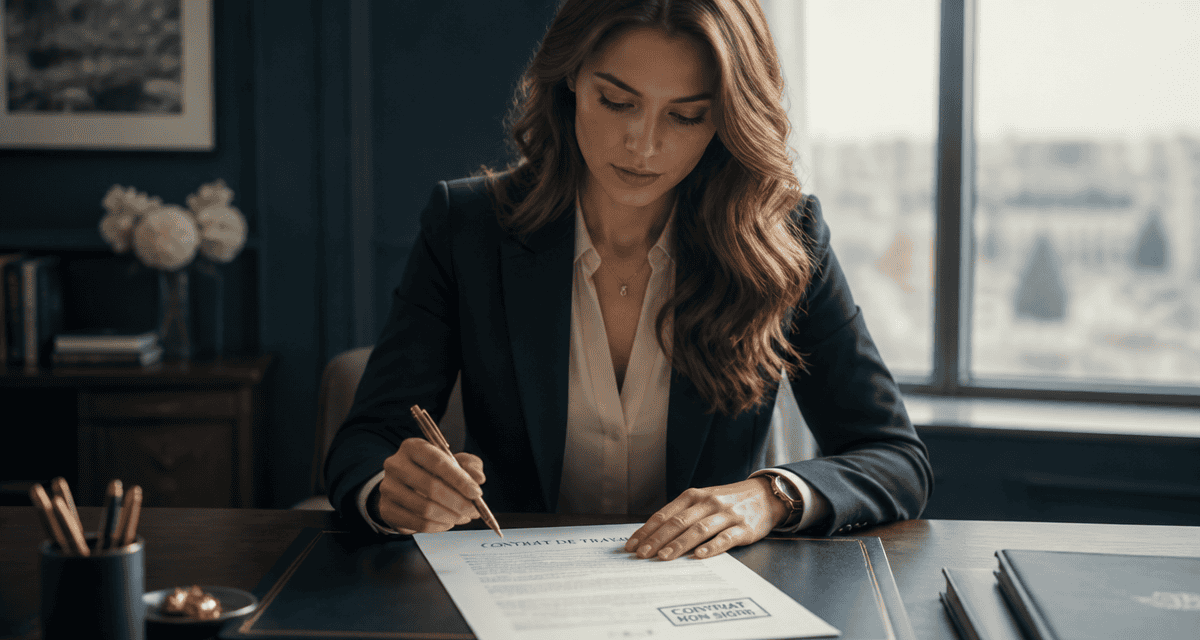 contrat non signé et pôle emploi, femme bureau