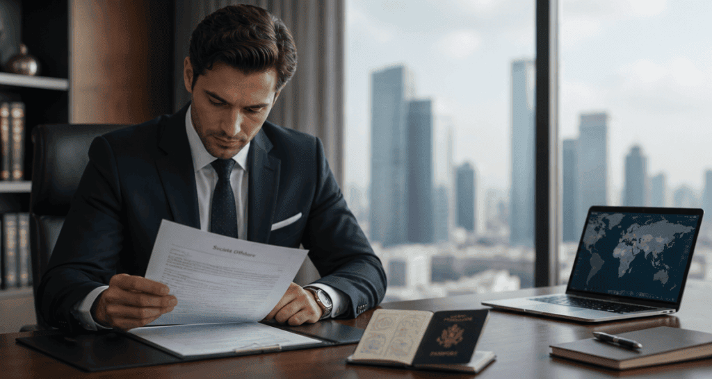 creer societe offshore homme bureau