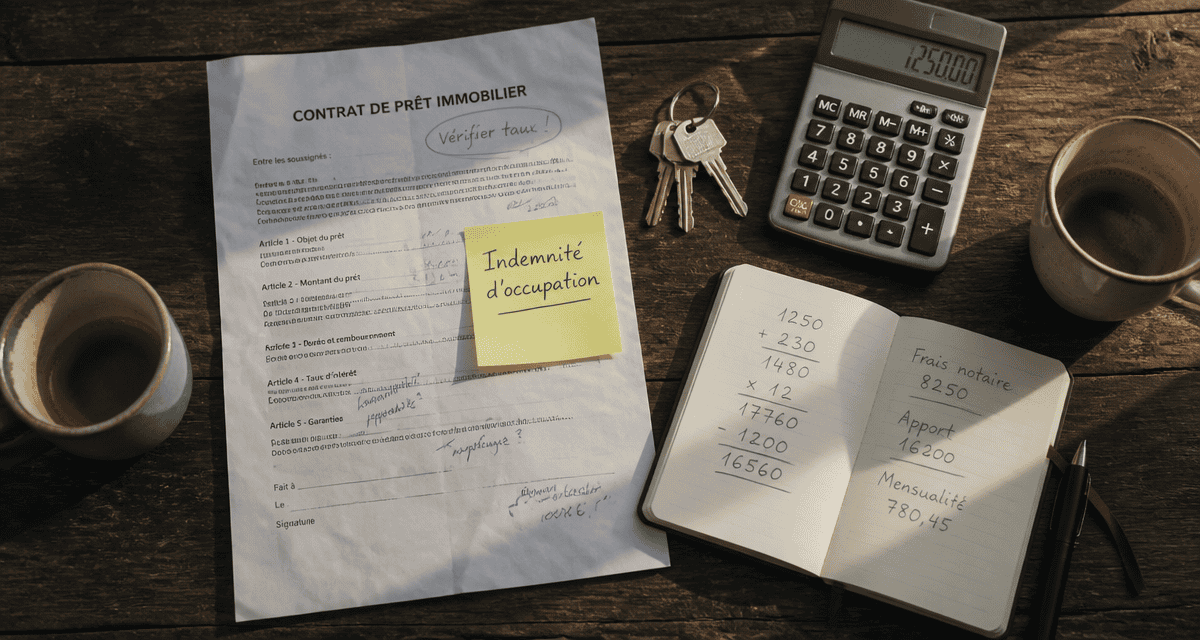 divorce occupation à titre onéreux avec crédit en cours contrat clés