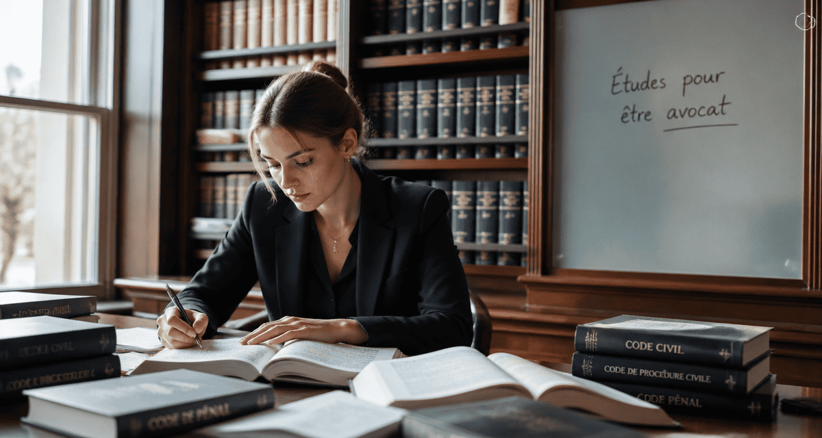 etudes pour etre avocat jeune femme revisant codes de droit