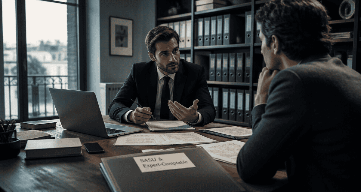 expert comptable sasu en réunion avec entrepreneur