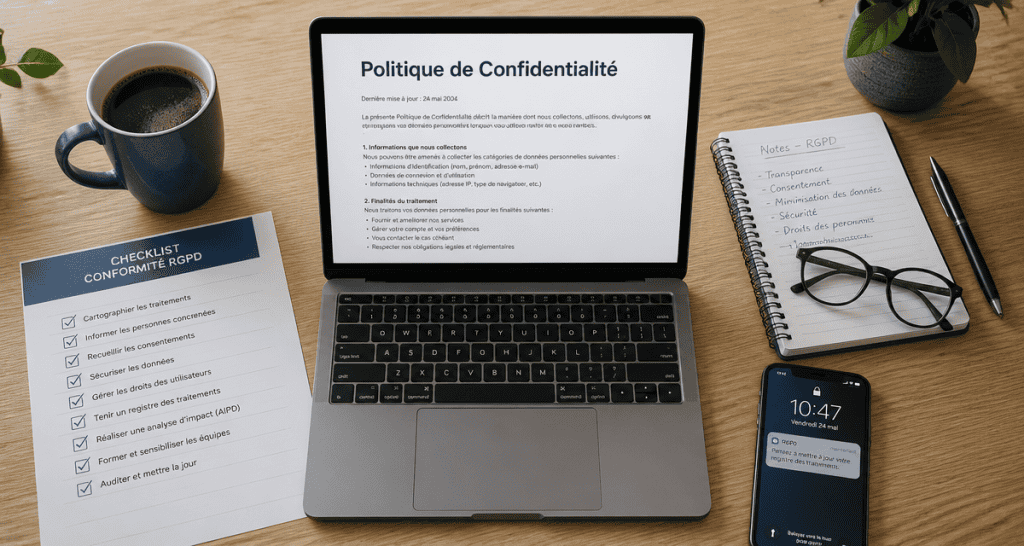 générateur politique de confidentialité ordinateur checklist
