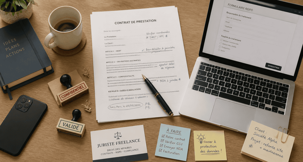 bureau juriste freelance contrat rgpd
