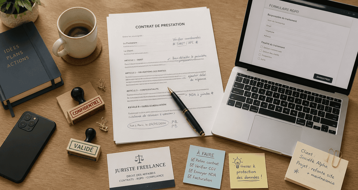bureau juriste freelance contrat rgpd