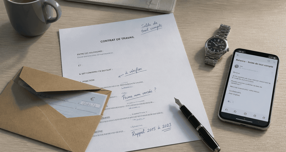 mon patron traine pour mon solde de tout compte contrat et chèque