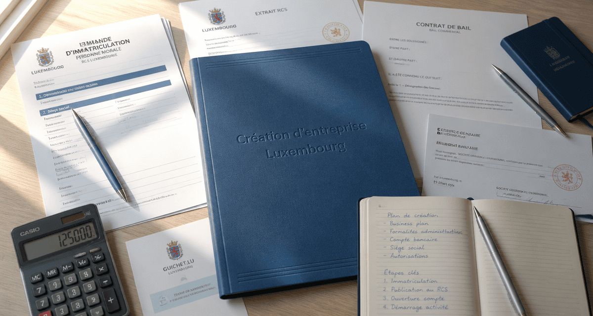 ouvrir entreprise Luxembourg documents officiels bureau