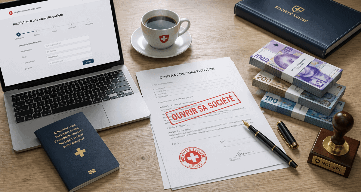 ouvrir une société en suisse, bureau, contrat, francs suisses