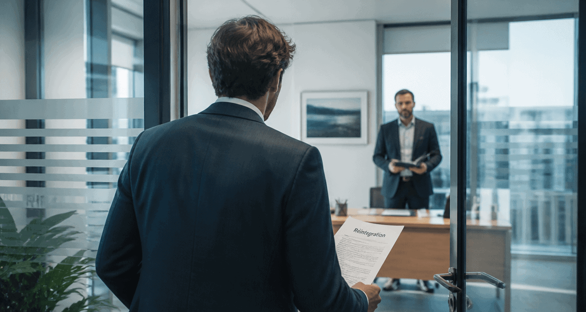 réintégration suite mise à pied conservatoire salarié bureau