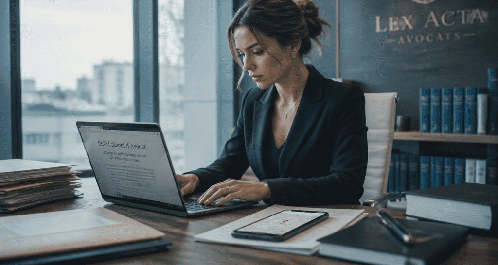 SEO avocat avocate ordinateur Google Maps