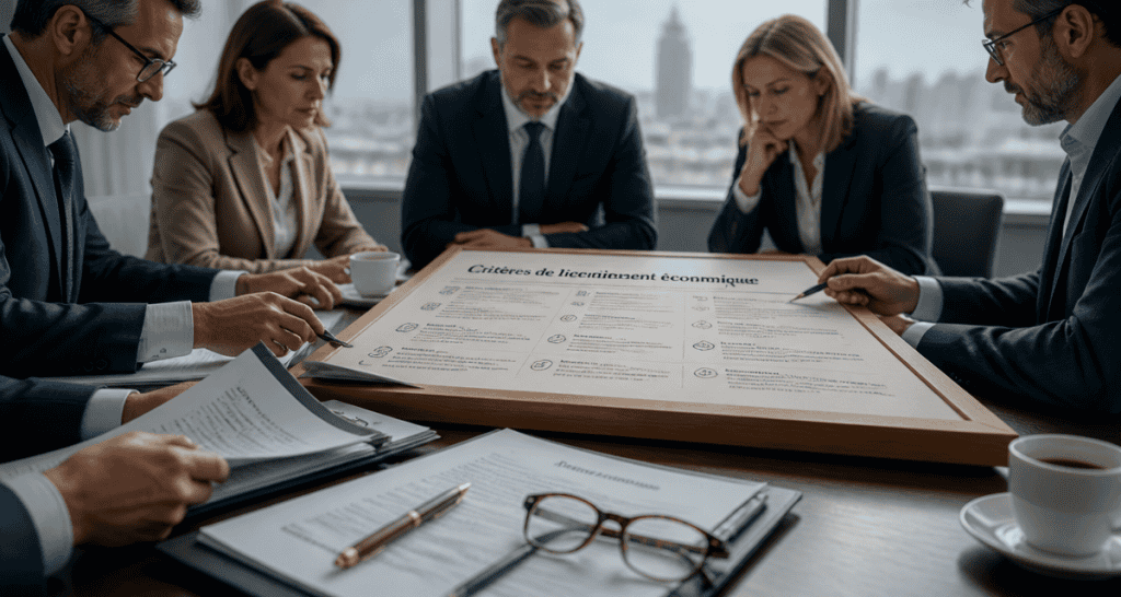 tableau critere licenciement economique sur table