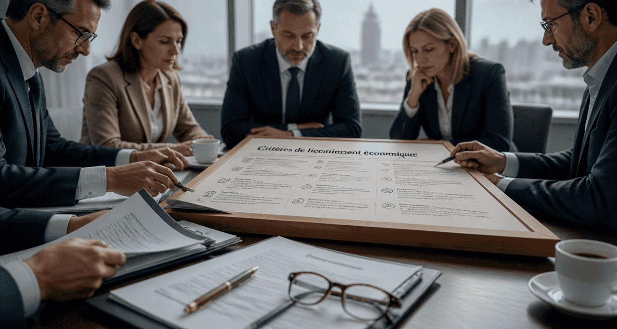 tableau critere licenciement economique sur table
