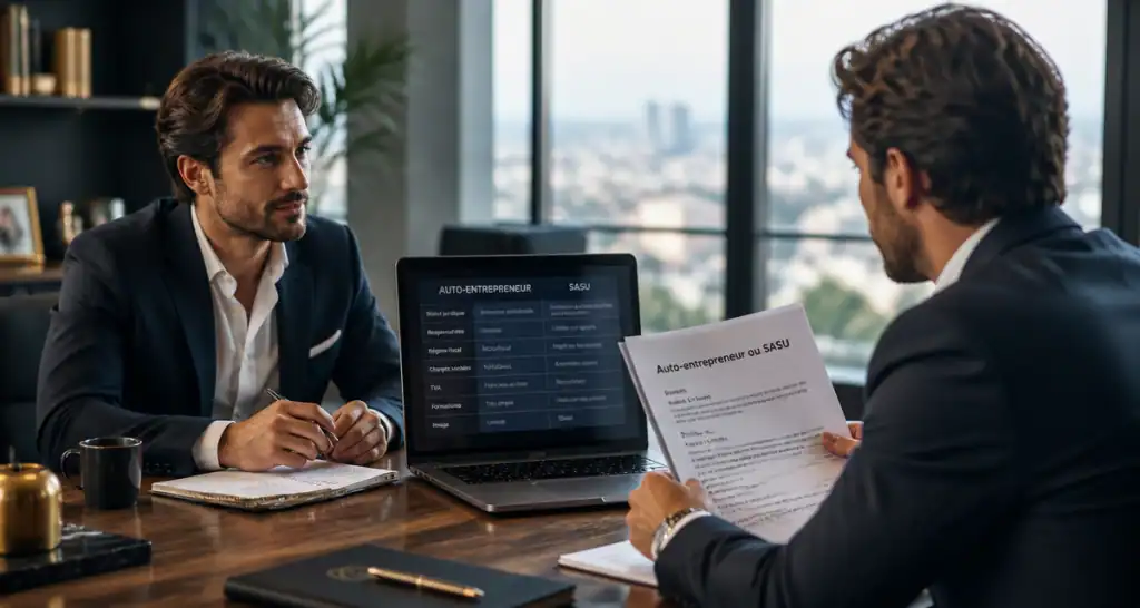 auto entrepreneur ou sasu deux entrepreneurs comparent