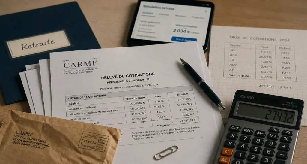 CARMF cotisation : 11,80 % et seuils pour anticiper les charges