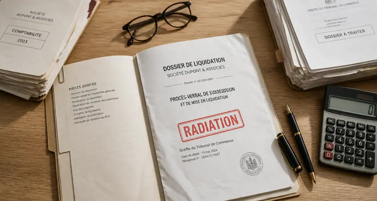 comment fermer une societe dossier liquidation bureau