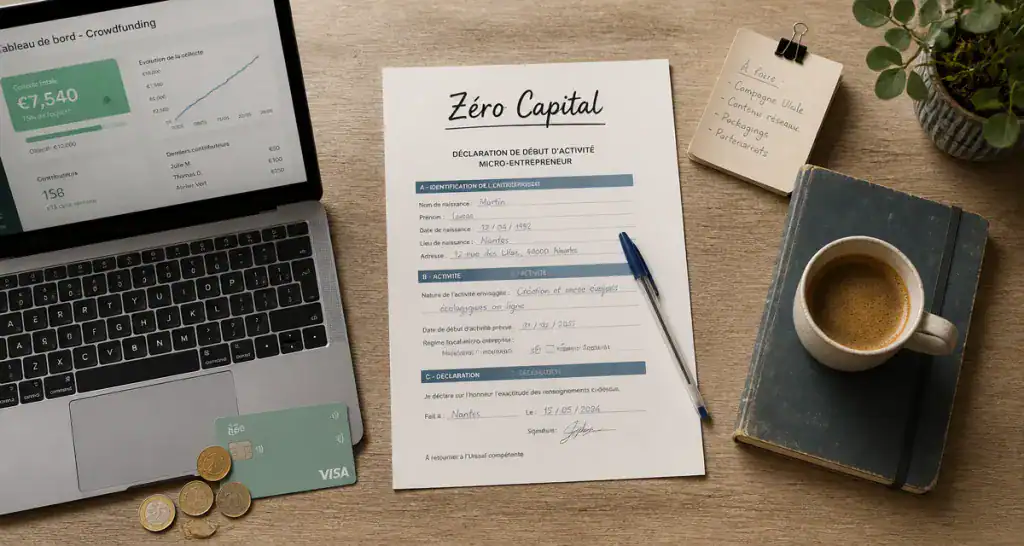 comment monter son entreprise sans argent image bureau feuille micro-entreprise