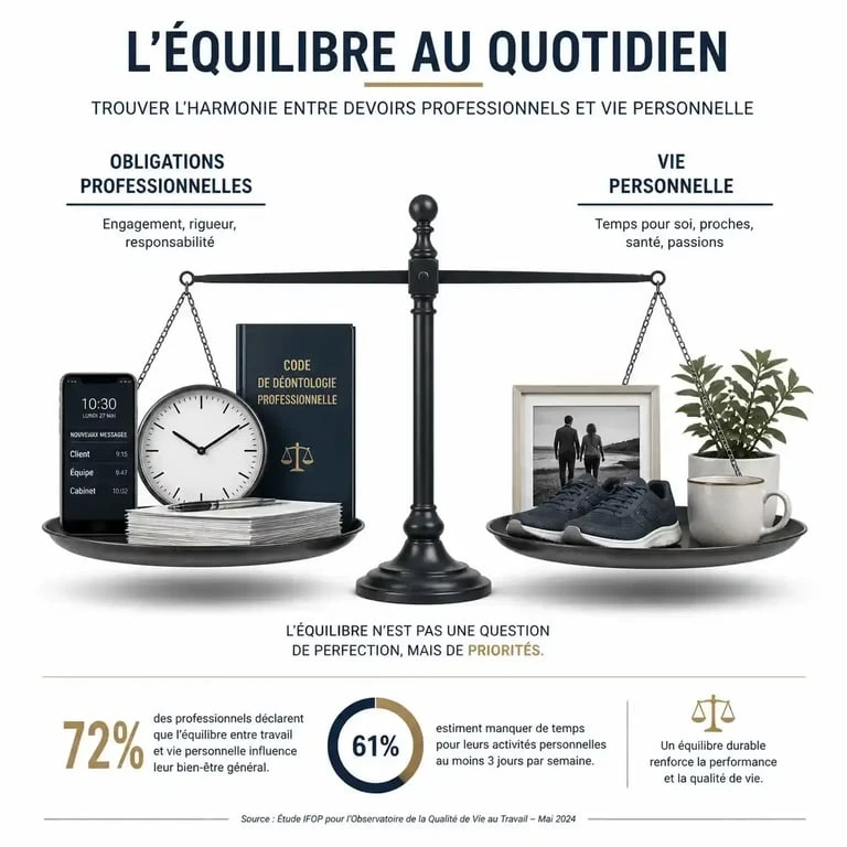Infographie sur le droit à la déconnexion et l'usage du téléphone personnel par l'employeur