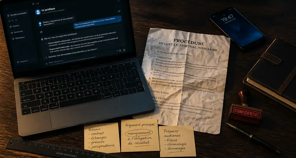 ia juridique gratuit pour le droit français : chatbot, dossier et confidentialité