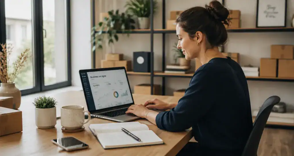 lancer un business en ligne jeune entrepreneure