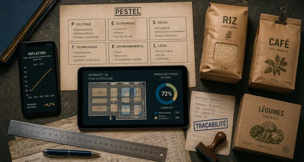 pestel grande distribution : 6 leviers et indicateurs