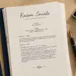 raison sociale d une entreprise sur documents juridiques