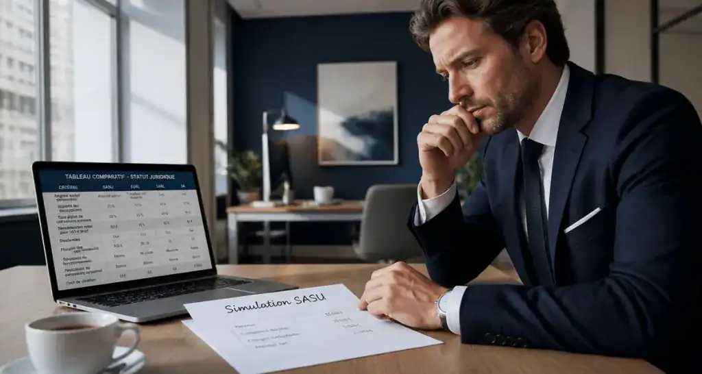 simulation revenu sasu entrepreneur au bureau