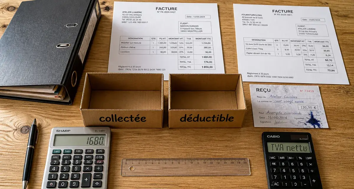 TVA collectée et TVA déductible : calcul de TVA et trésorerie