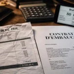 80000 brut en net : 5 300 € par mois, fiche de paie et contrat