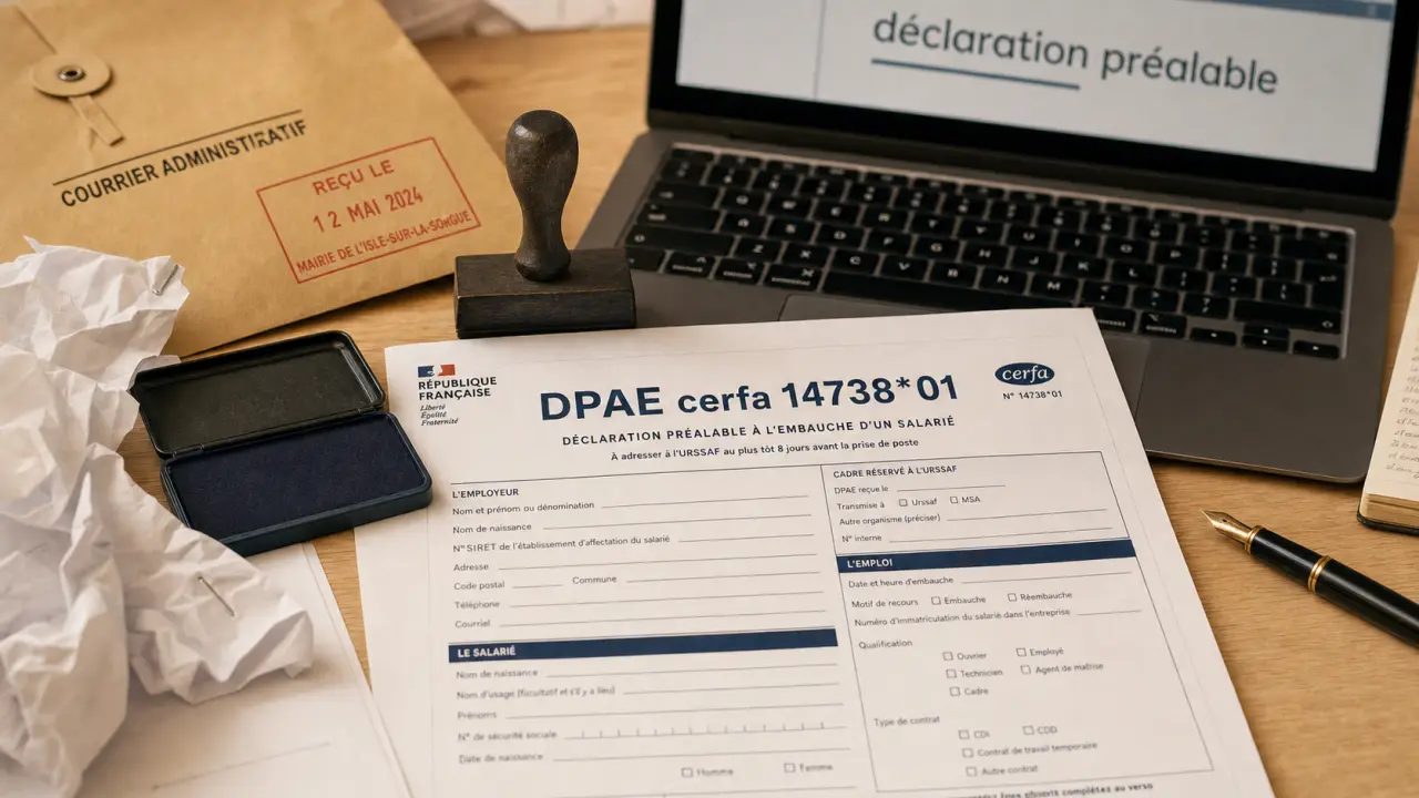 Cerfa dpae : déclaration préalable travaux, formulaire cerfa 14738