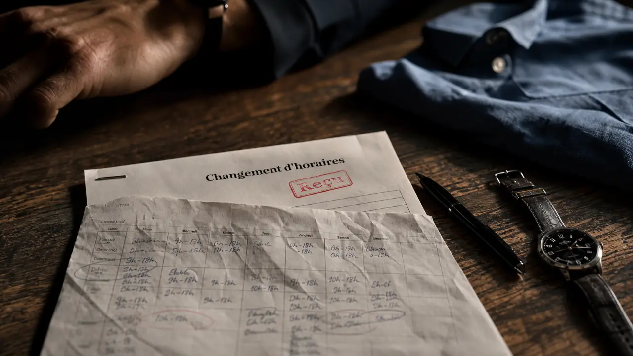 Changement des horaires de travail : demande reçue, droits salariés