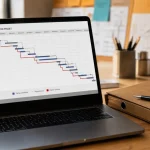 Chemin critique Gantt : tâches sans marge