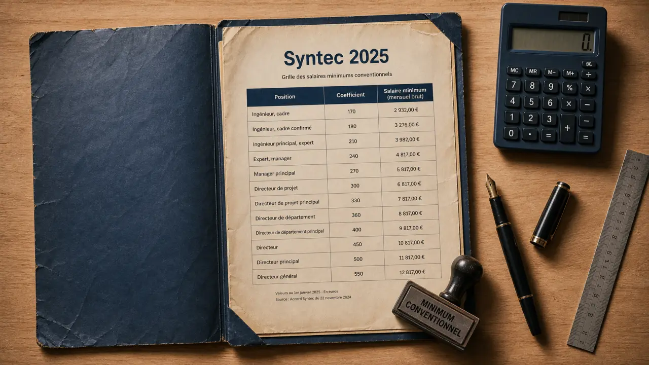 Coefficient syntec 2025 : hausse 3,59 % et seuils ETAM-cadres