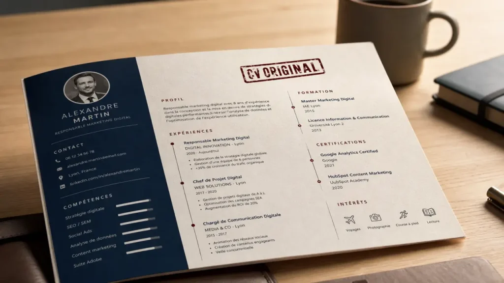 CV original : 6 formats concrets pour attirer l’œil sans perdre le recruteur