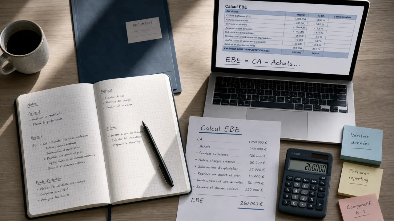 EBE calcul : formule et pièges d’interprétation