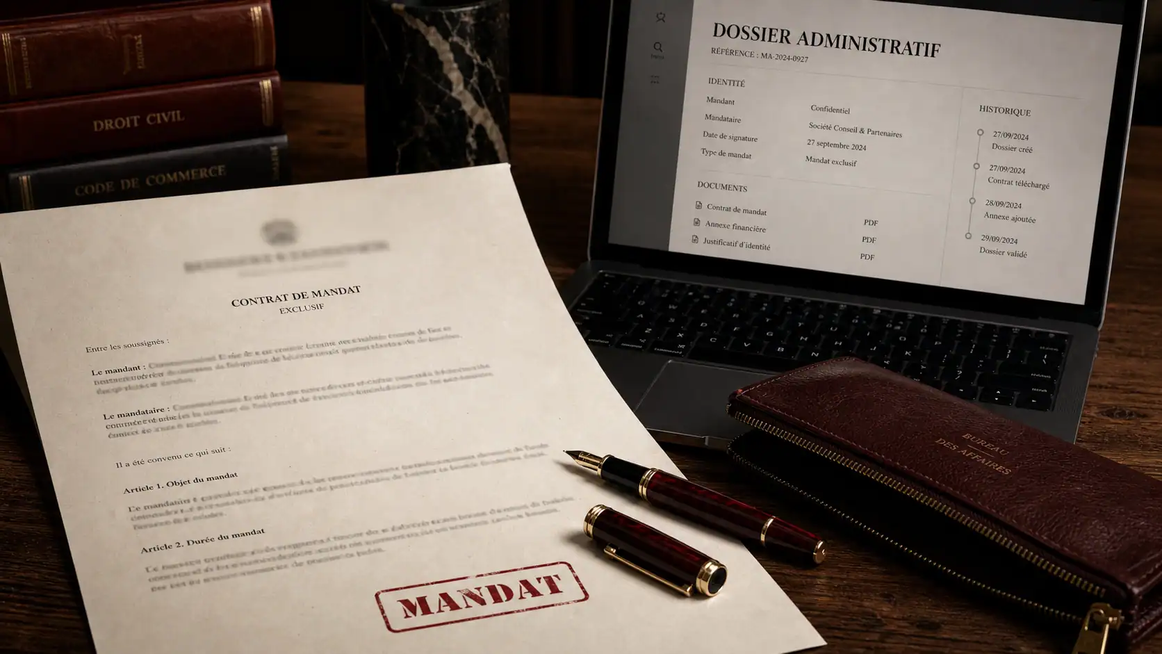 Écrit signé avec un mandant : contrat, mentions et signature