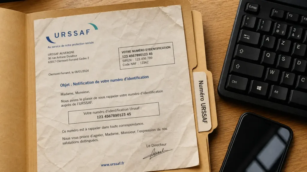 Ou trouver mon numero urssaf : numéro sur courrier URSSAF