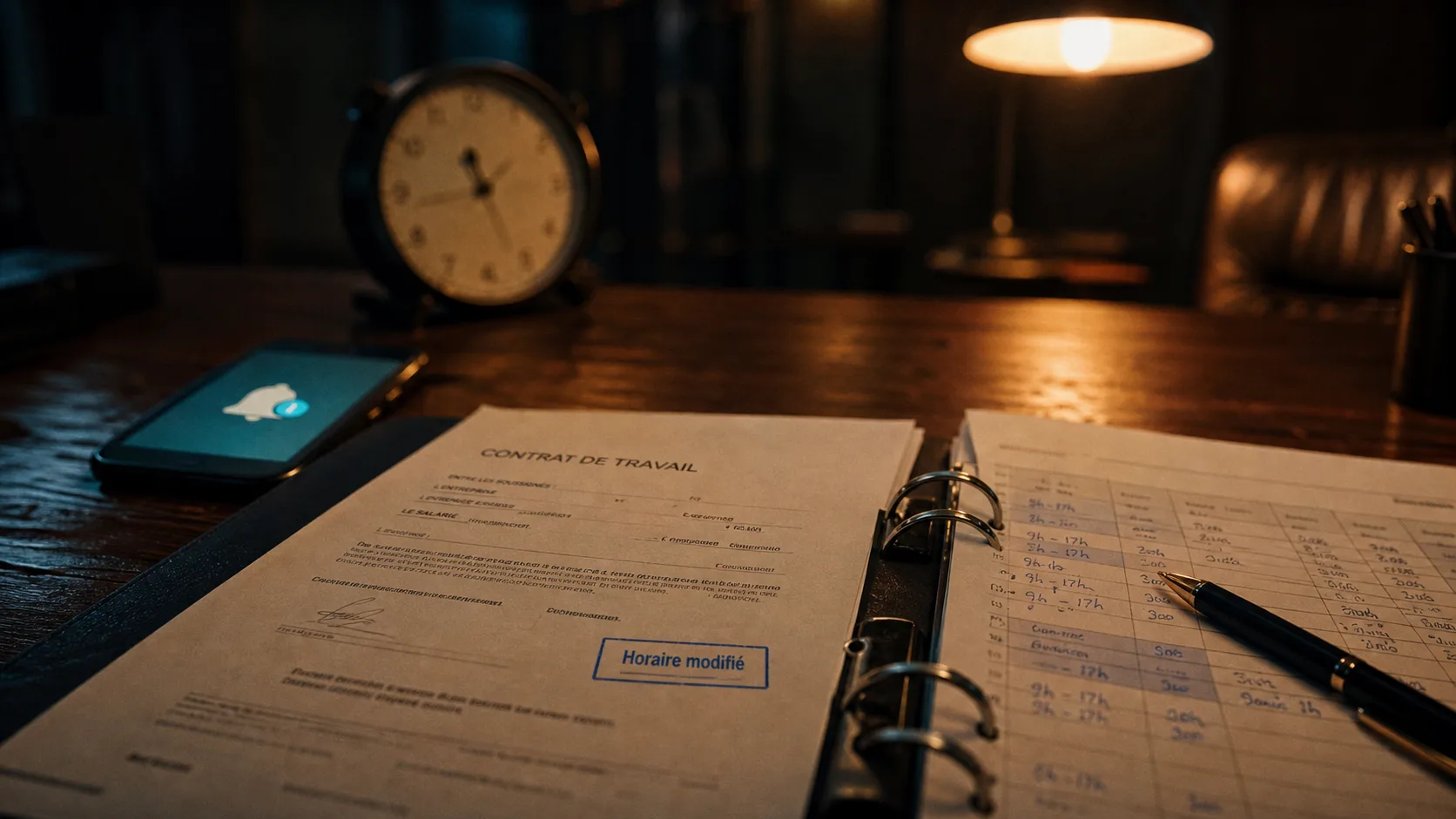 Peut on refuser un changement d'horaire de travail : contrat et planning