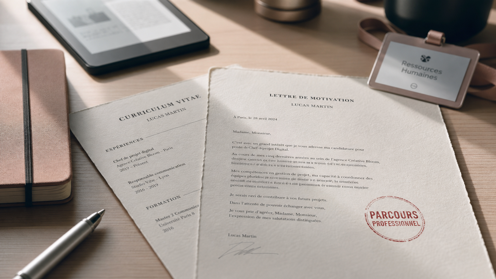 Synonyme d expérience professionnelle : CV et lettre de motivation