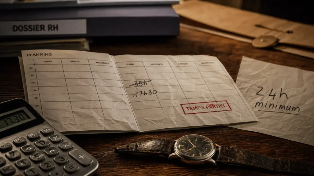 17h30 par semaine pour un mi-temps : calcul, salaire et exceptions