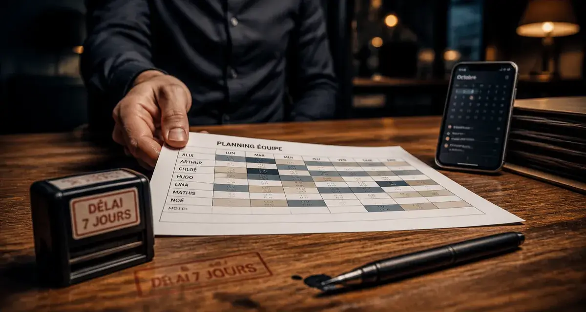 Délais de prévenance planning : droits et obligations au travail