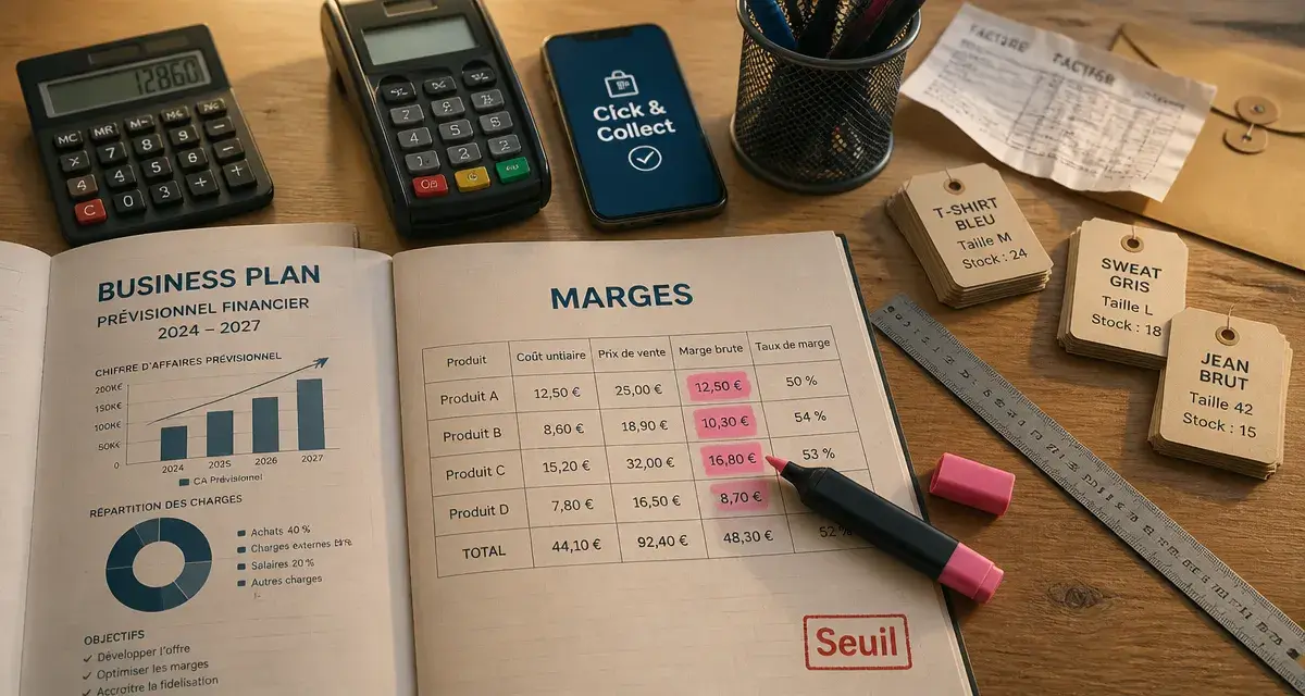 Ouvrir un commerce rentable : business plan, marges, terminal de paiement