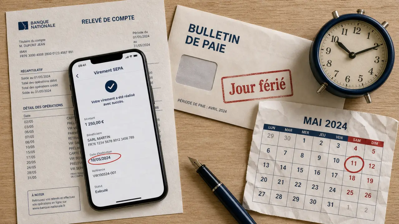 Peut on recevoir son salaire un jour férié : SEPA et Target2 peuvent décaler le virement