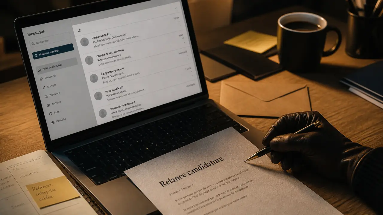 Relance mail candidature : relancer sans insister