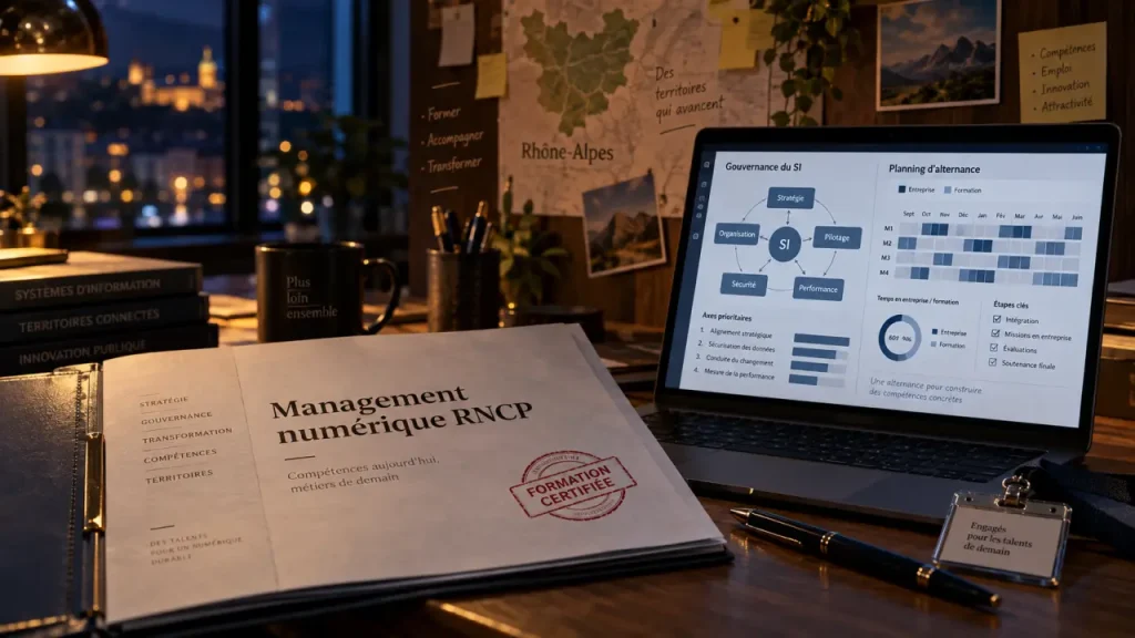 Formation en management numérique en Rhône-Alpes : vérifiez le RNCP et l’alternance