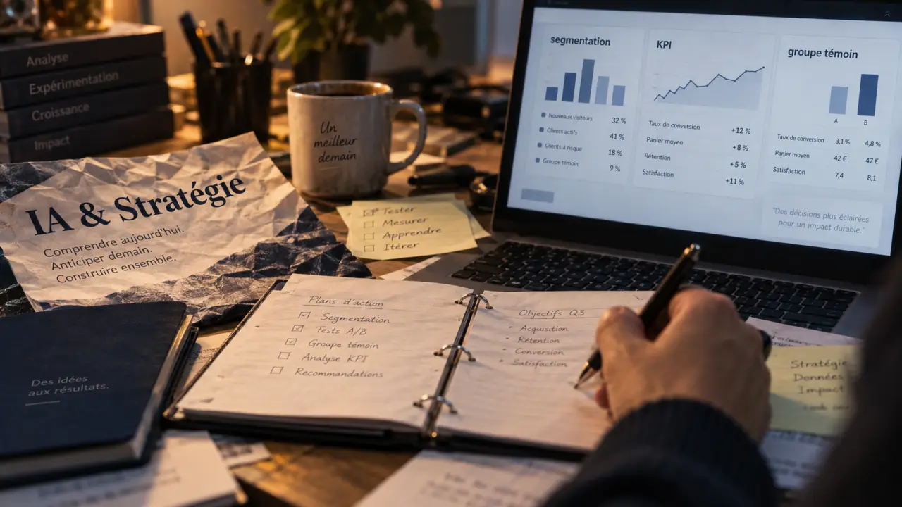 Stratégie marketing intelligence artificielle avec dashboard CRM