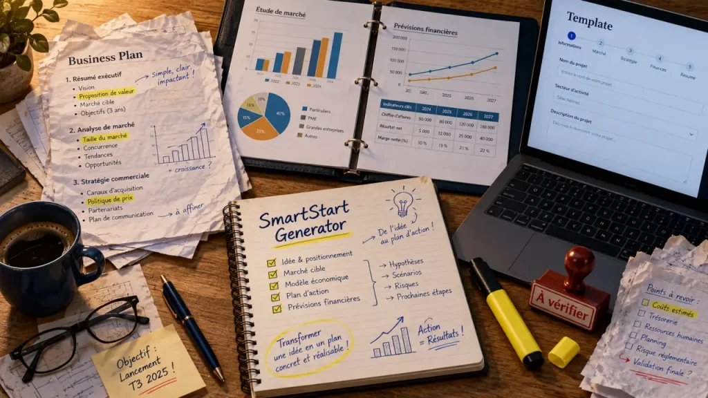 SmartStart Generator : un premier jet utile, mais pas un business plan validé