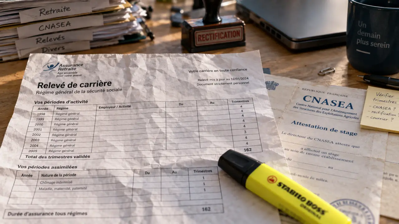 Attestation CNASEA : formation professionnelle payée par cnasea et retraite